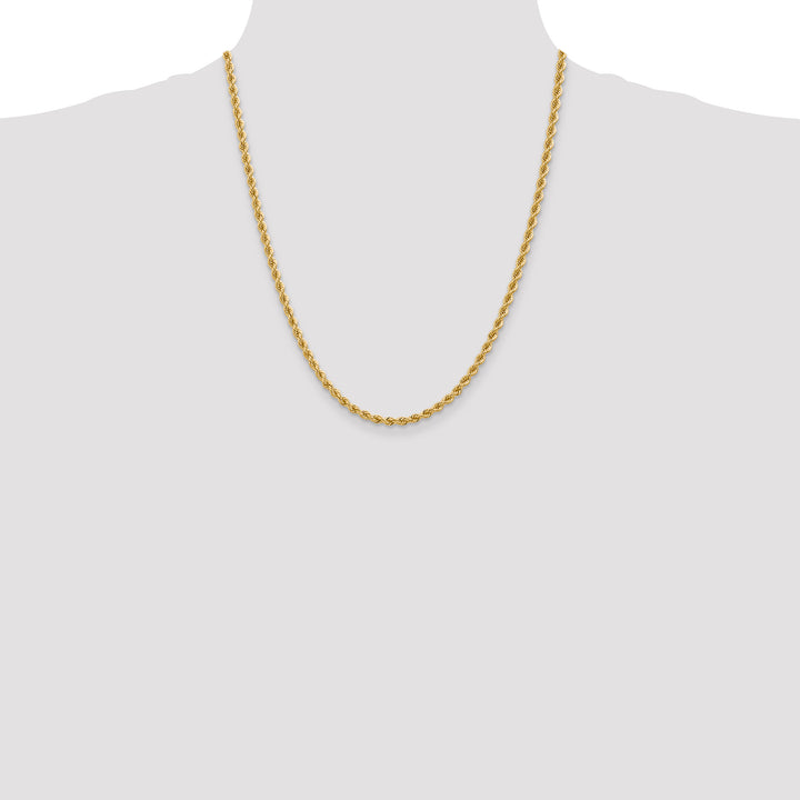 14k 3.65mm Solid Rope Chain