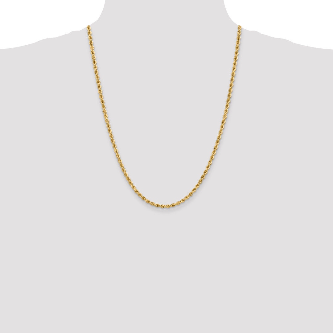 14k 3.65mm Solid Rope Chain