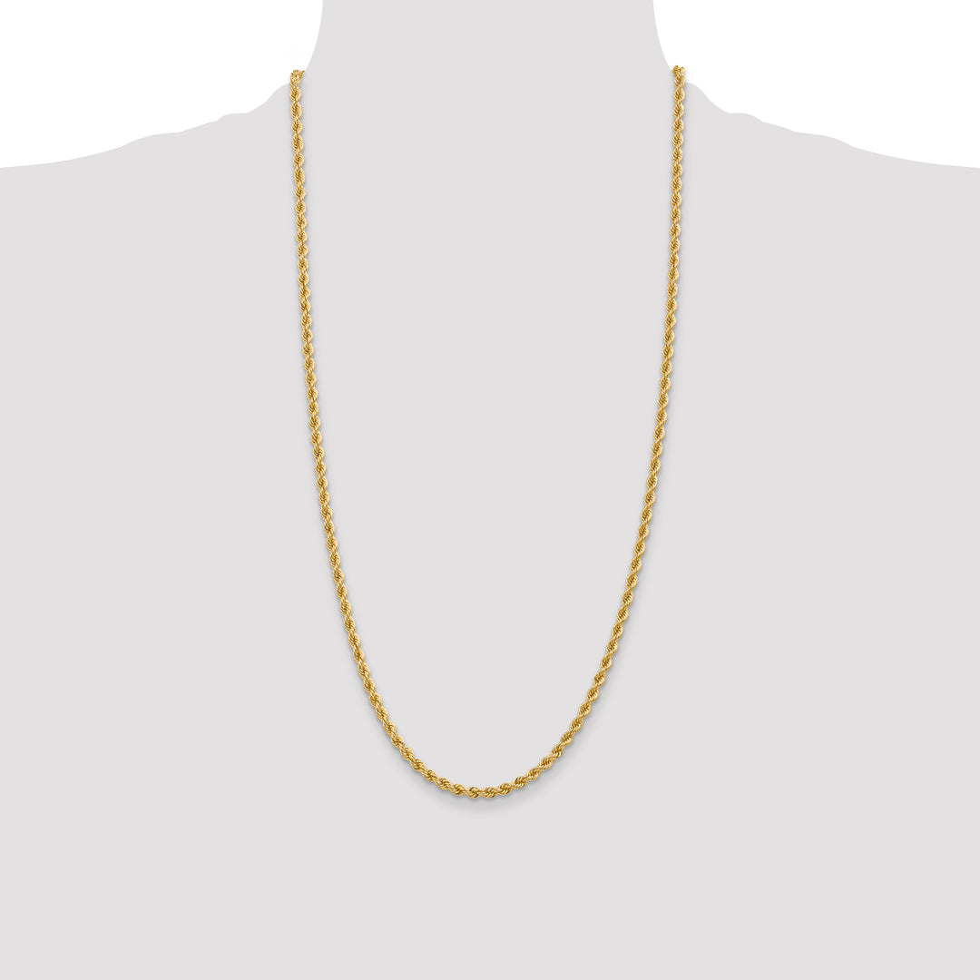14k 3.65mm Solid Rope Chain