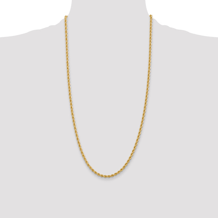 14k 3.65mm Solid Rope Chain