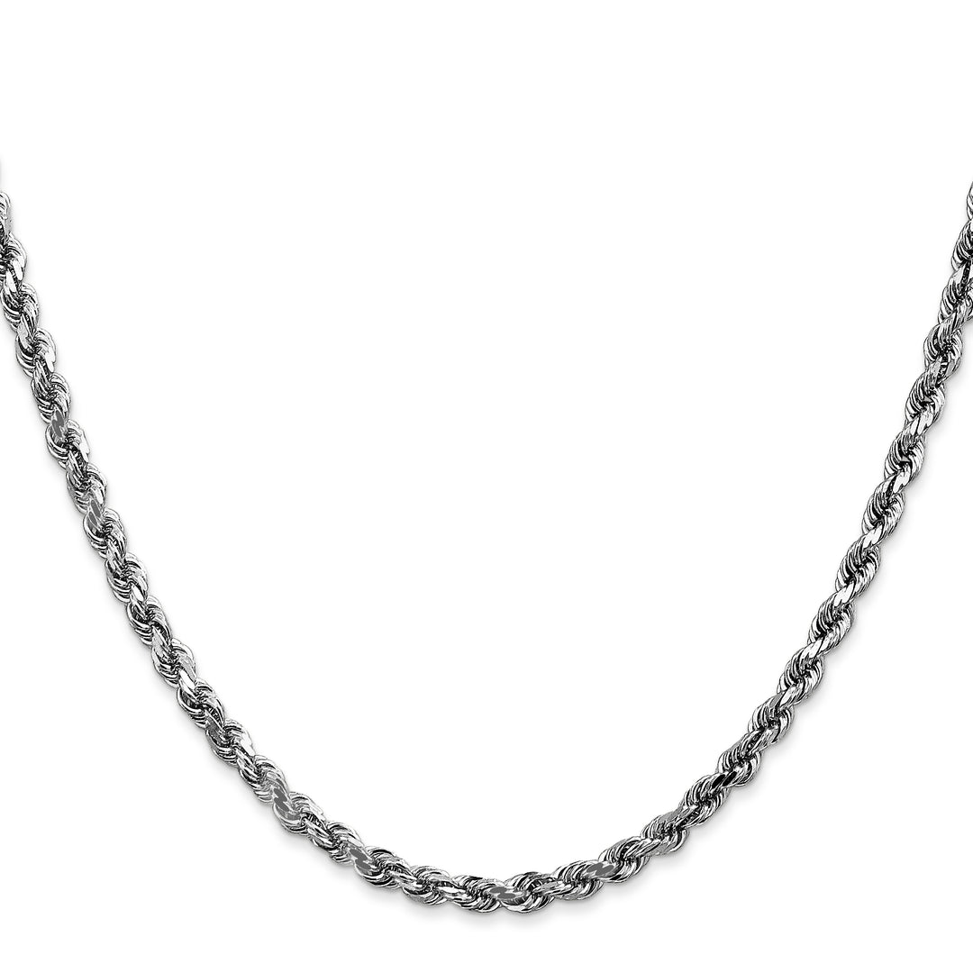 14k White Gold 3.5mm D/C Rope with Lobster Clasp Chain