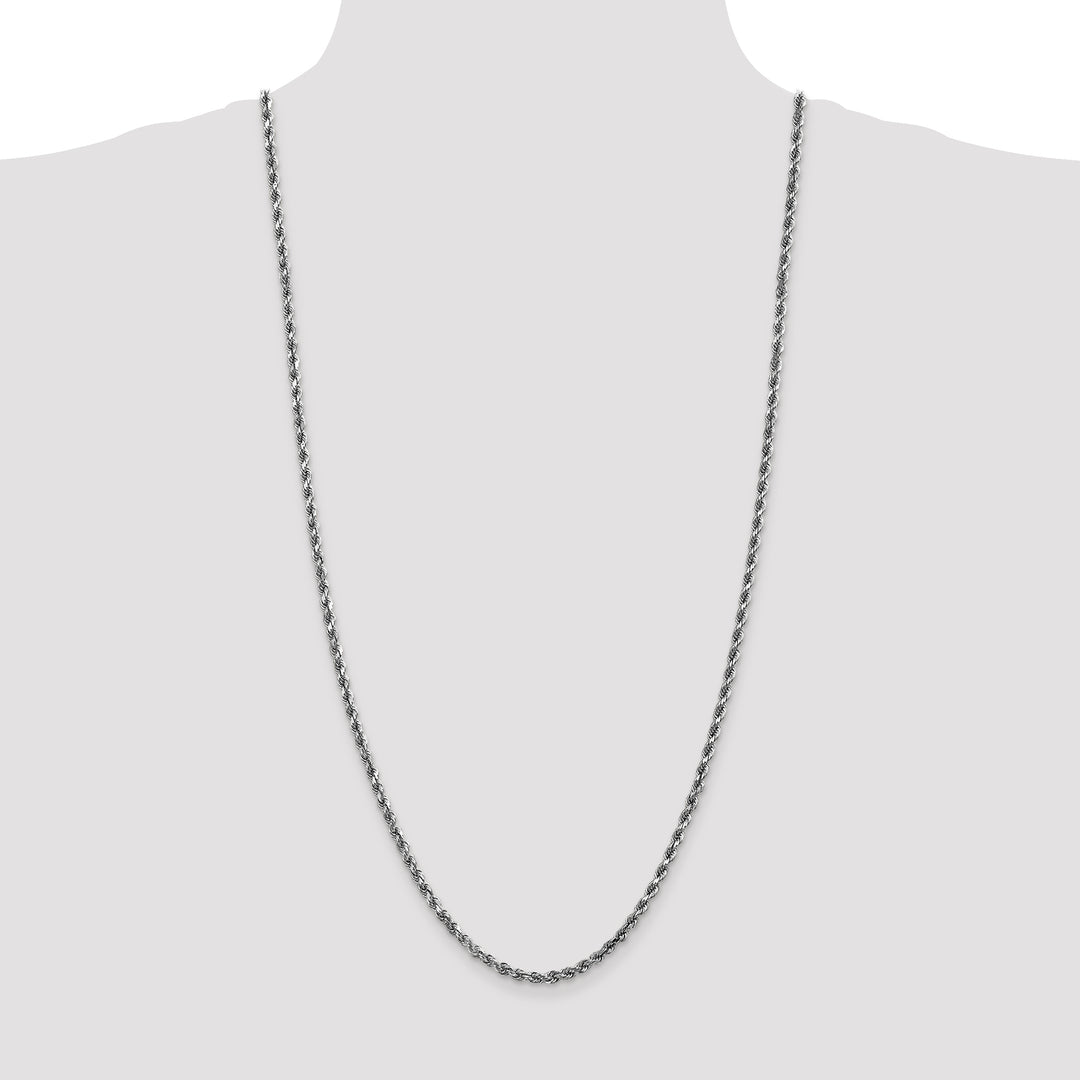 14k White Gold 3.5mm D/C Rope with Lobster Clasp Chain