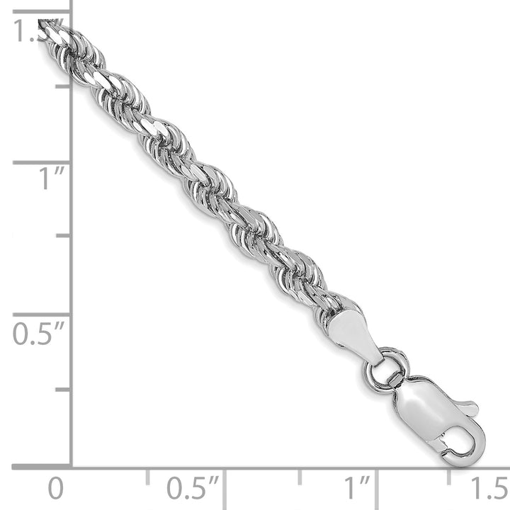 14k White Gold 3.5mm D/C Rope with Lobster Clasp Chain