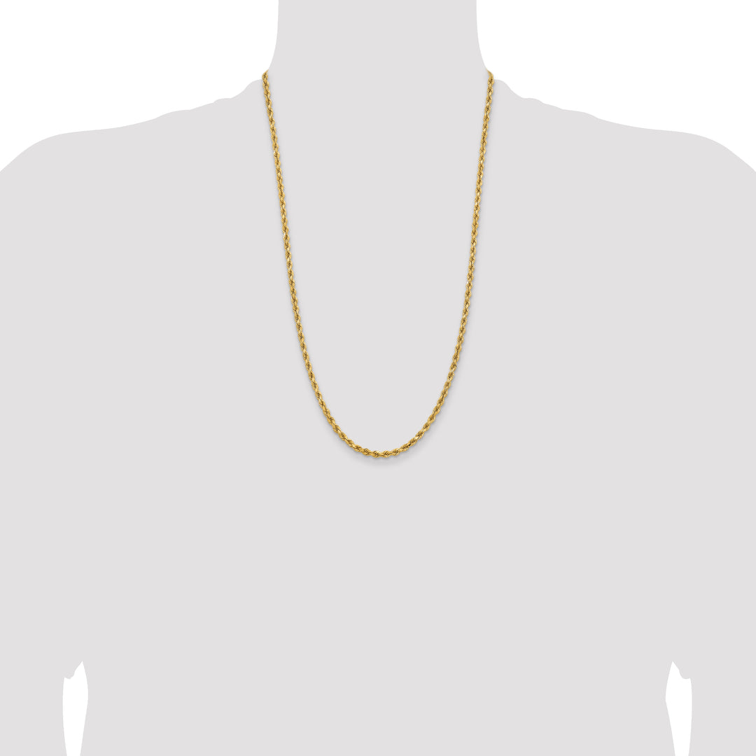 14K 3.75mm D/C Rope with Lobster Clasp Chain