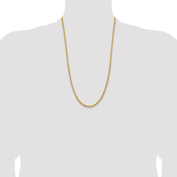 14K 3.75mm D/C Rope with Lobster Clasp Chain