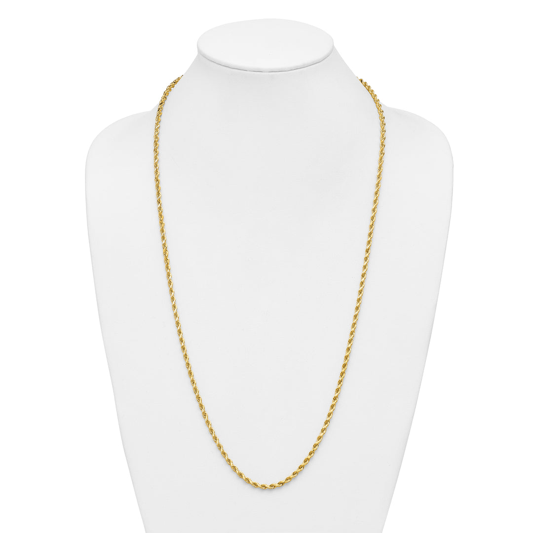 14K 3.75mm D/C Rope with Lobster Clasp Chain