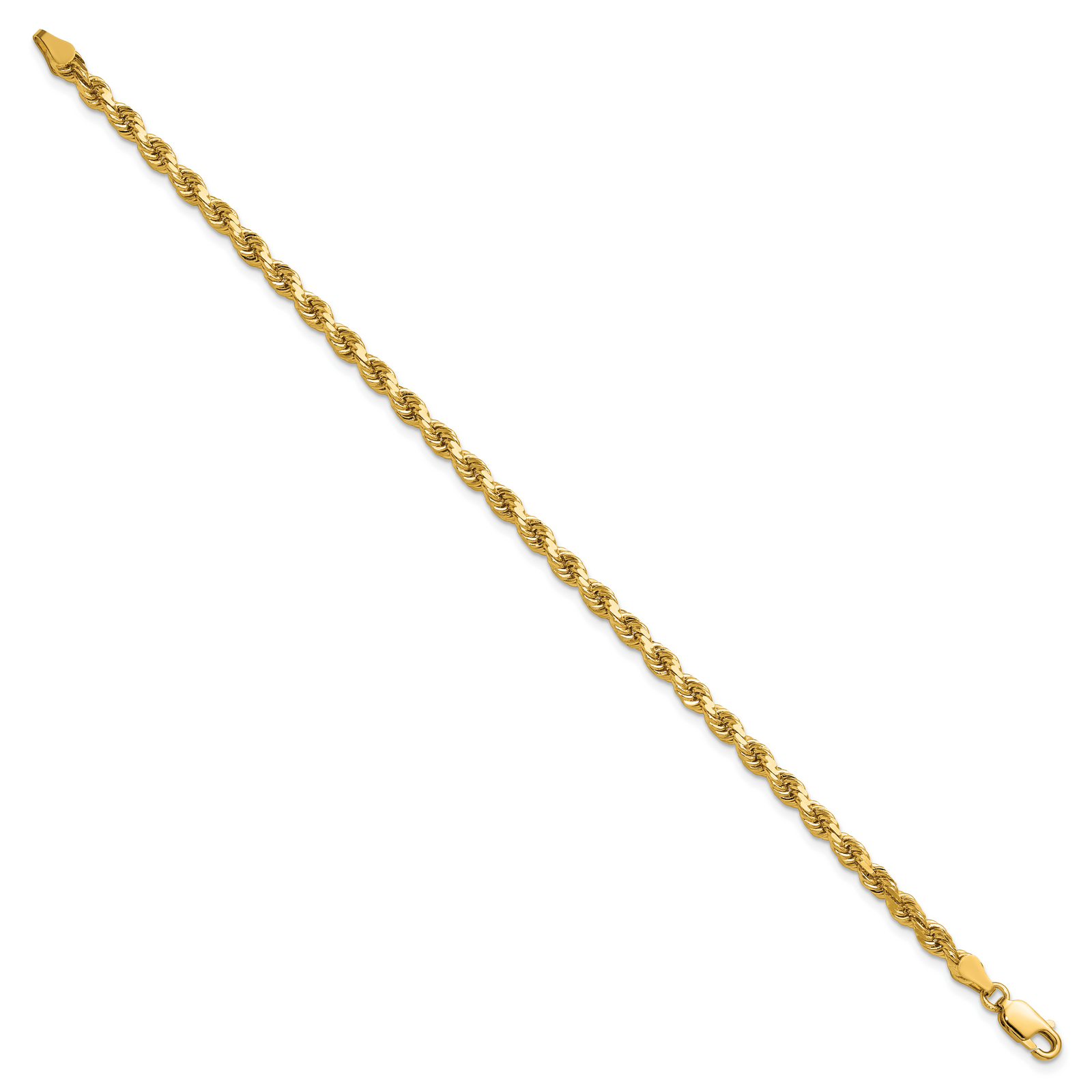 14K 3.75mm D/C Rope with Lobster Clasp Chain