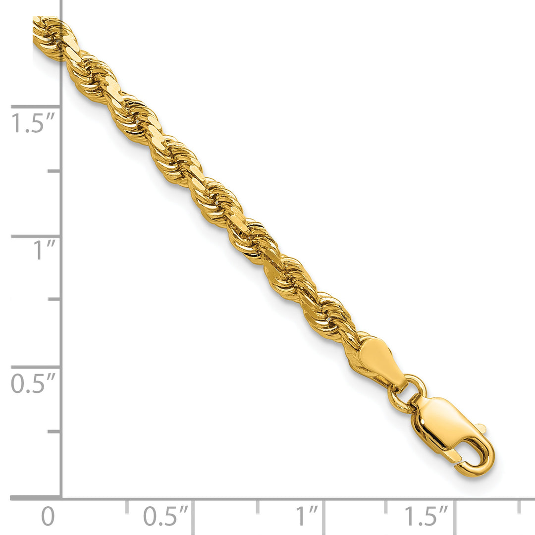 14K 3.75mm D/C Rope with Lobster Clasp Chain