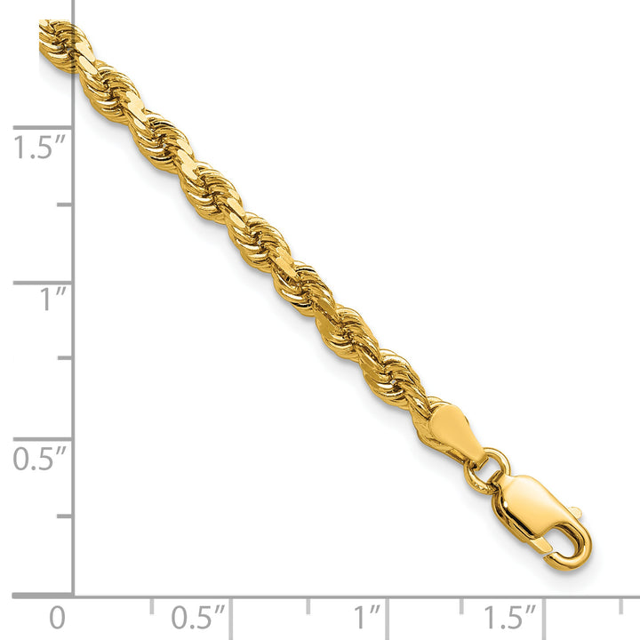 14K 3.75mm D/C Rope with Lobster Clasp Chain