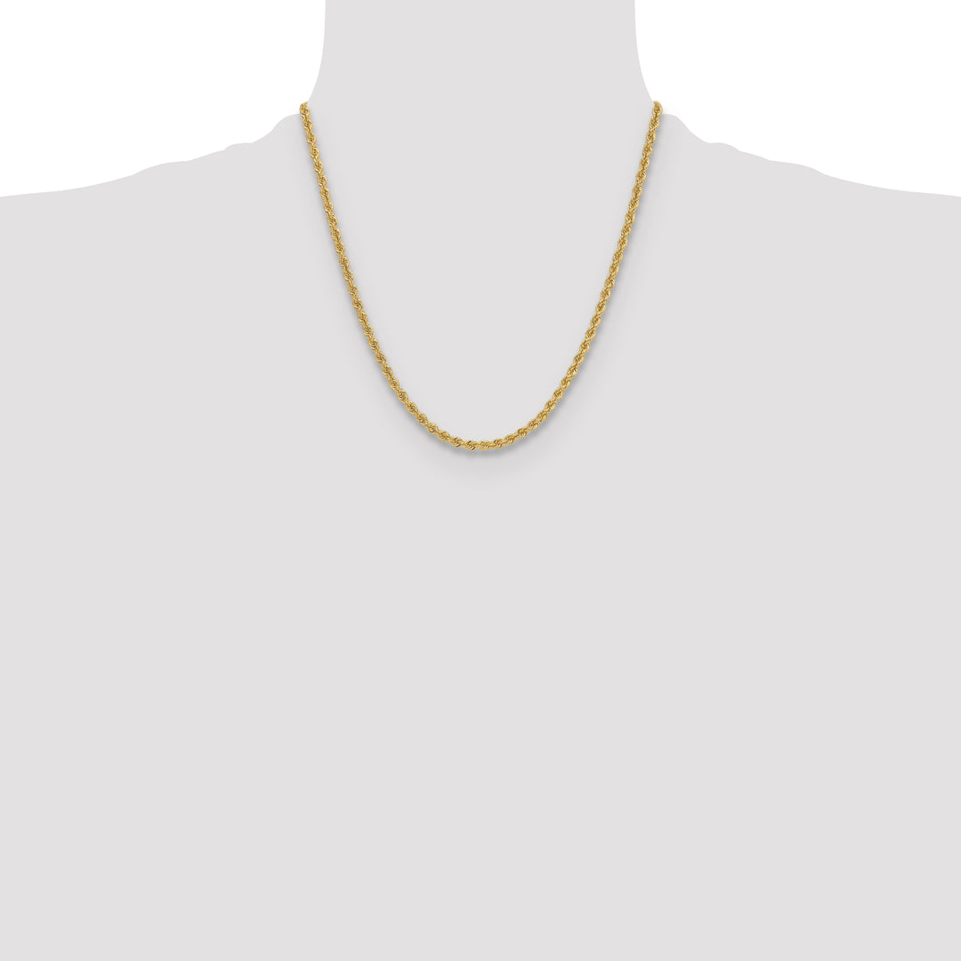 14k 3.8mm Solid Rope Chain