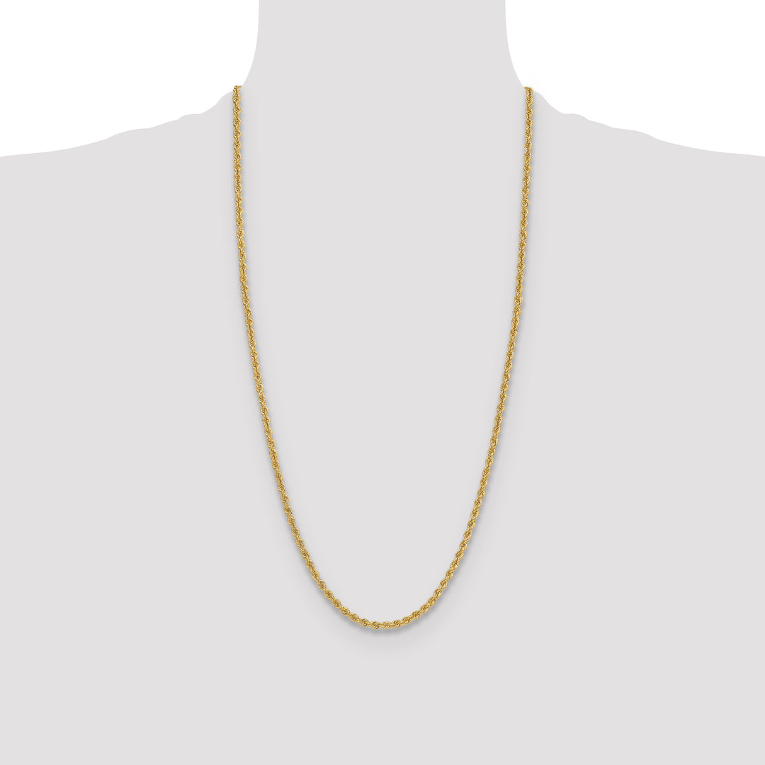 14k 3.8mm Solid Rope Chain