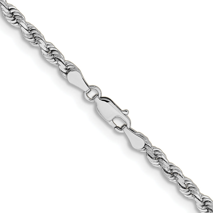 14k White Gold 3.75mm D/C Rope with Lobster Clasp Chain