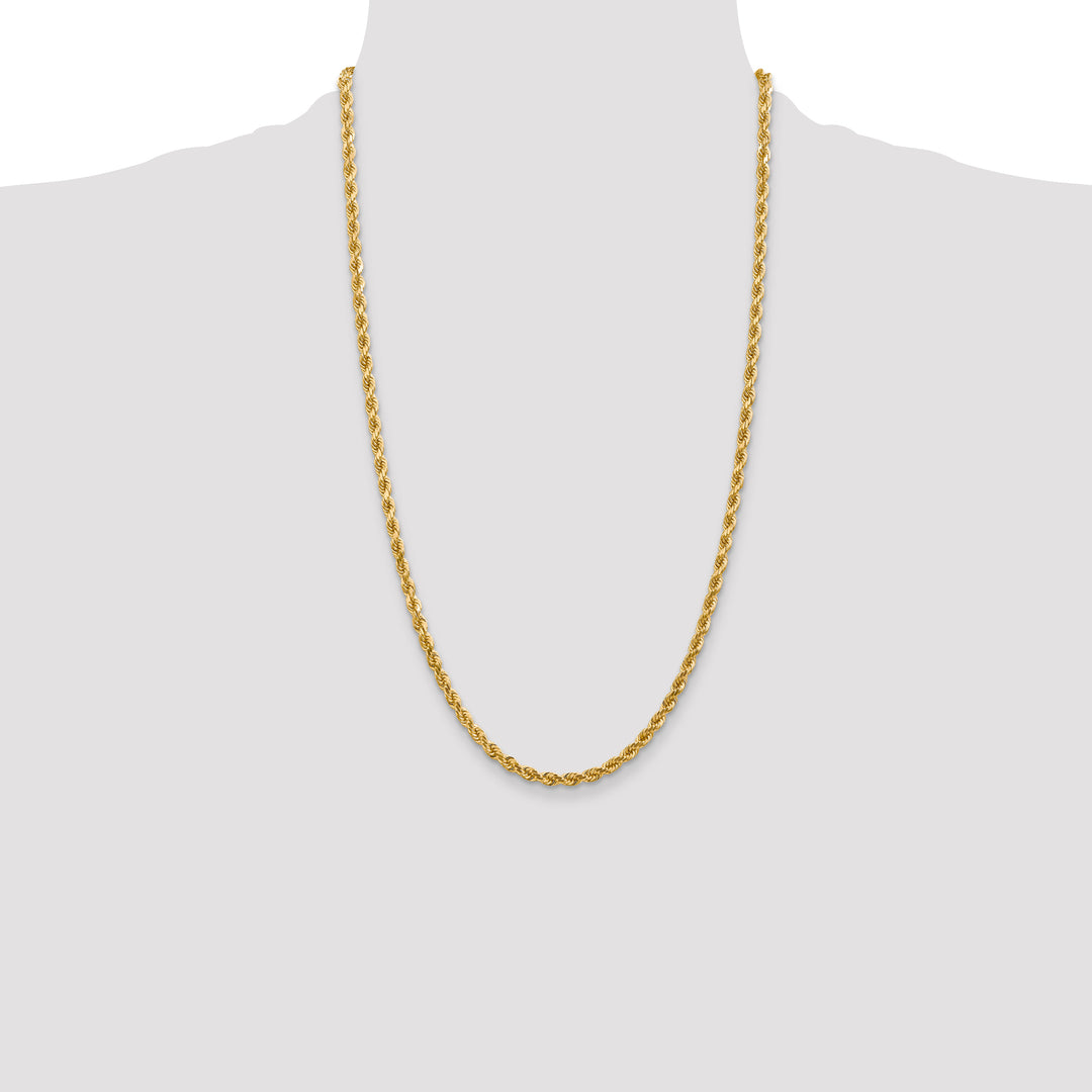 14k 4.0mm Diamond-cut Rope Chain