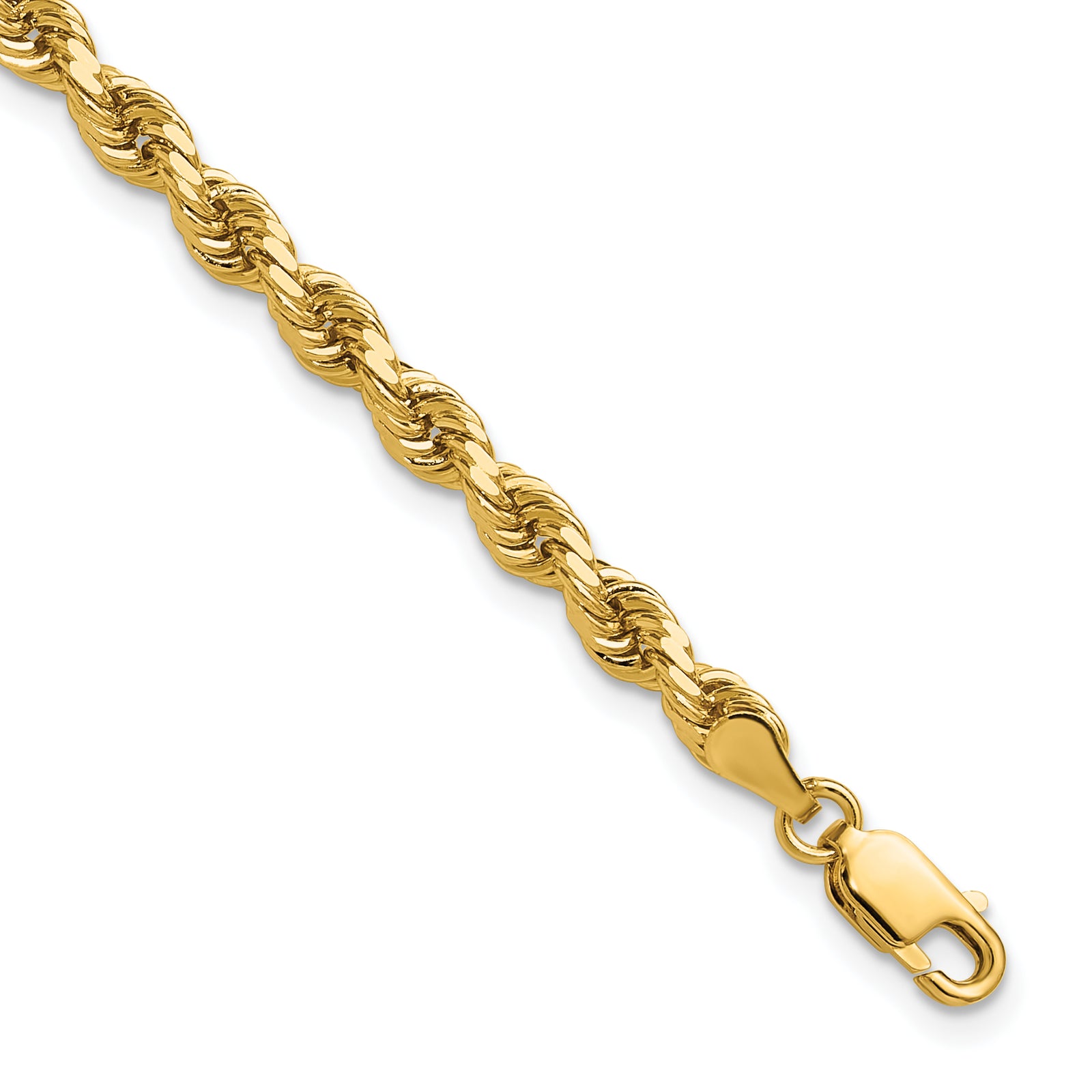 14k 4.0mm Diamond-cut Rope Chain