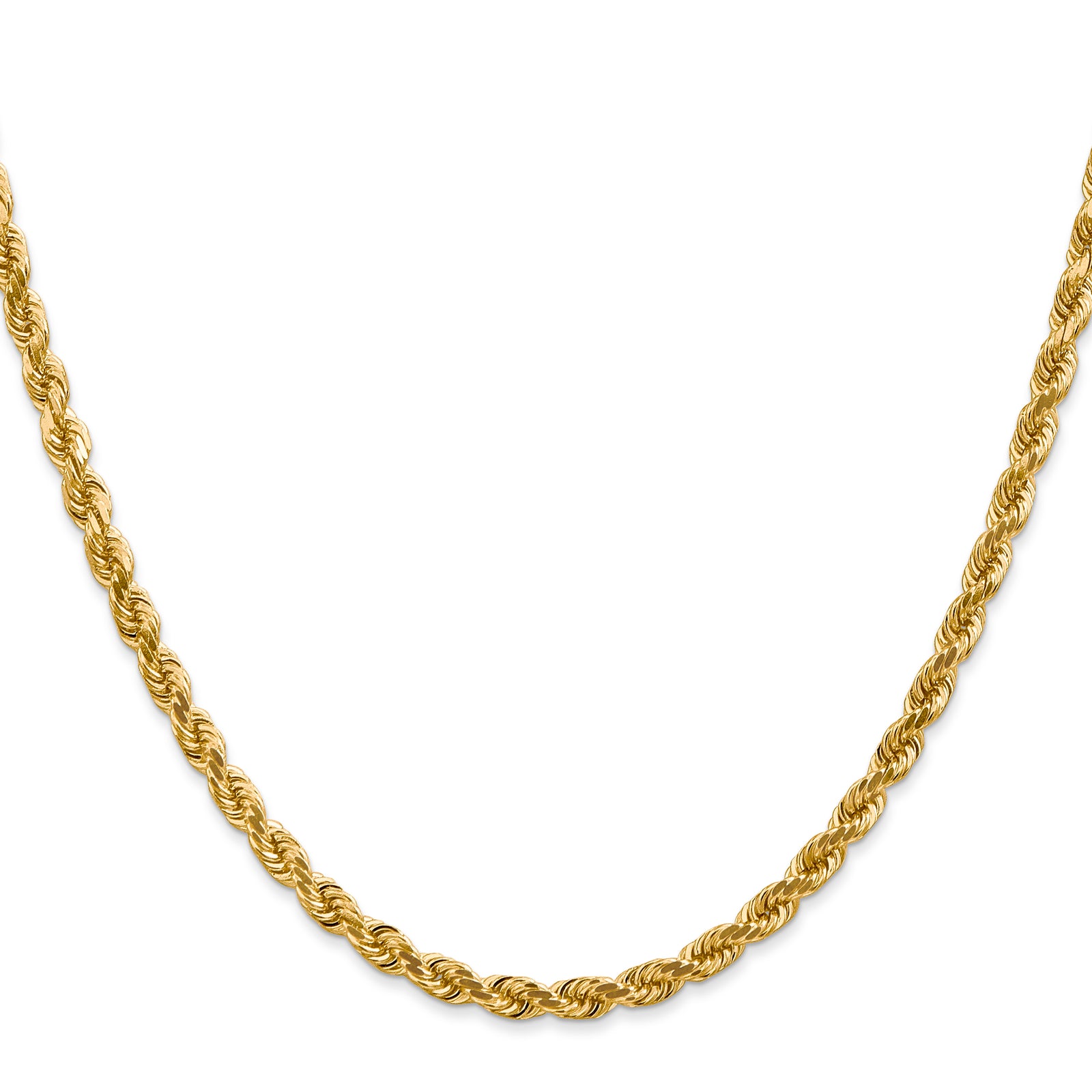 14k 4mm D/C Rope with Lobster Clasp Chain