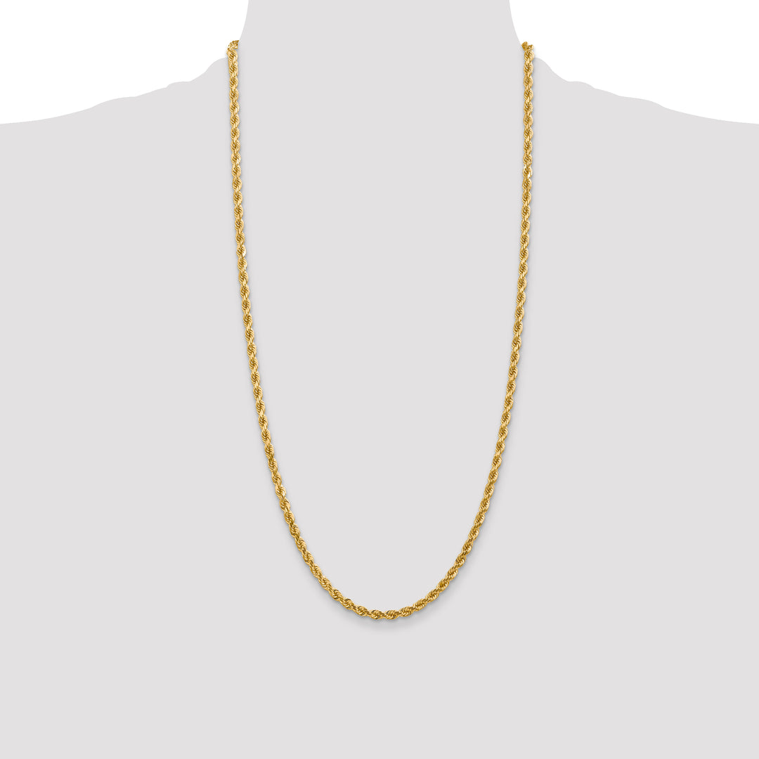 14k 4mm D/C Rope with Lobster Clasp Chain