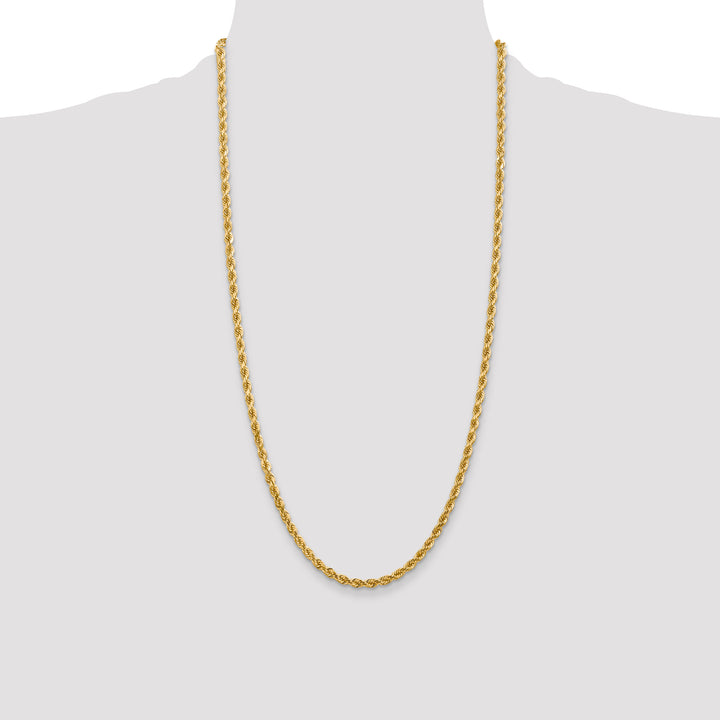 14k 4mm D/C Rope with Lobster Clasp Chain