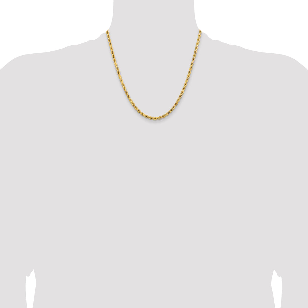 14k 4.25mm Diamond-cut Rope Chain