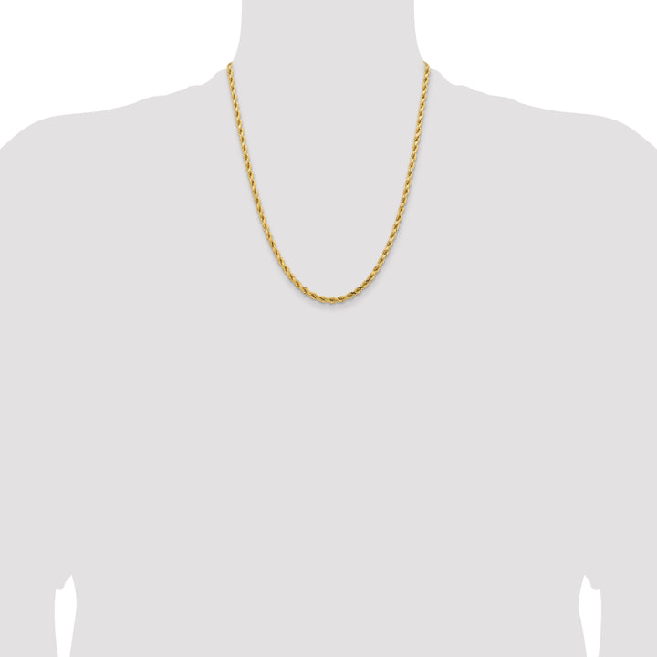 14k 4.25mm Diamond-cut Rope Chain