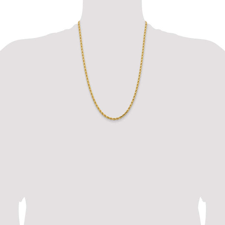 14k 4.25mm Diamond-cut Rope Chain