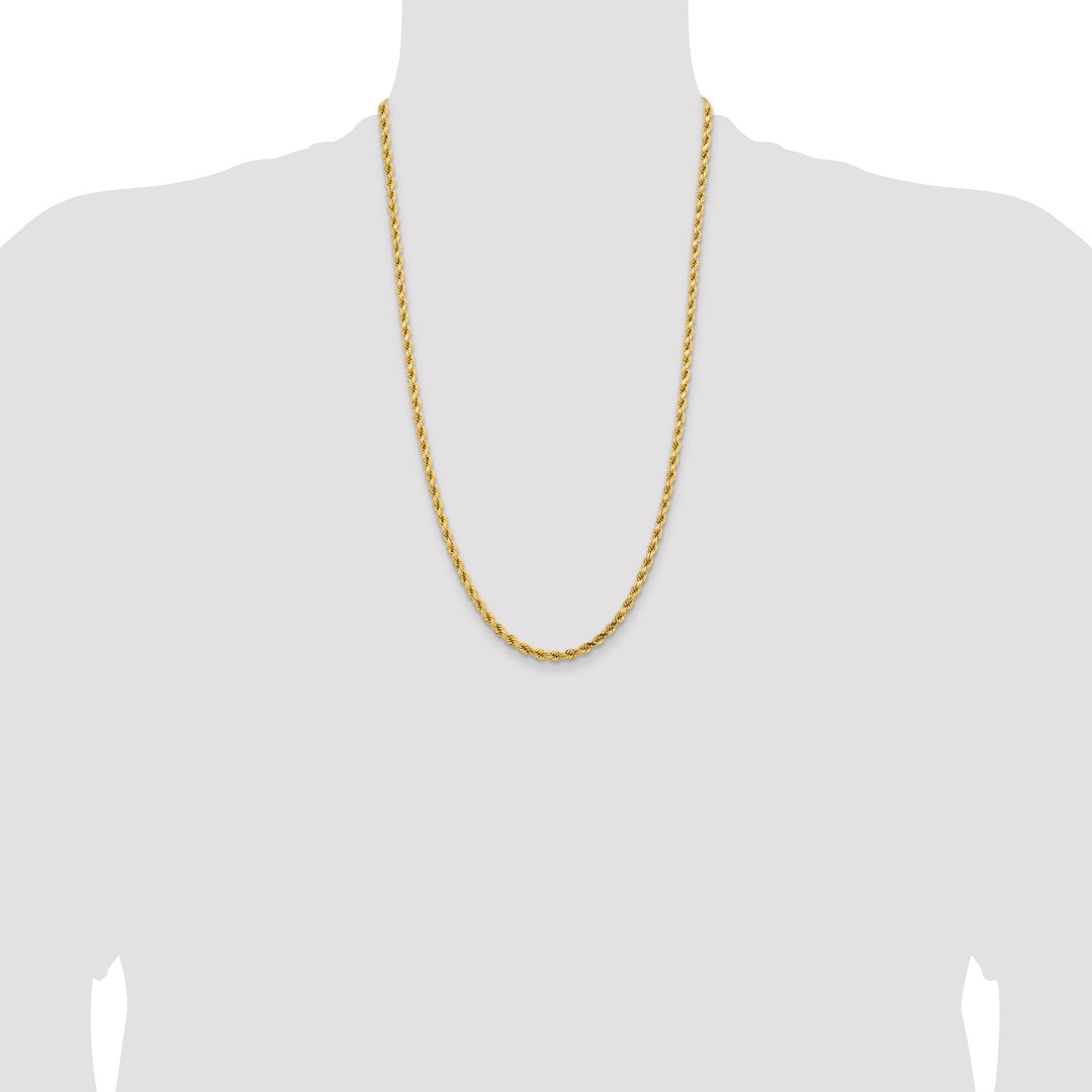 14k 4.25mm Diamond-cut Rope Chain
