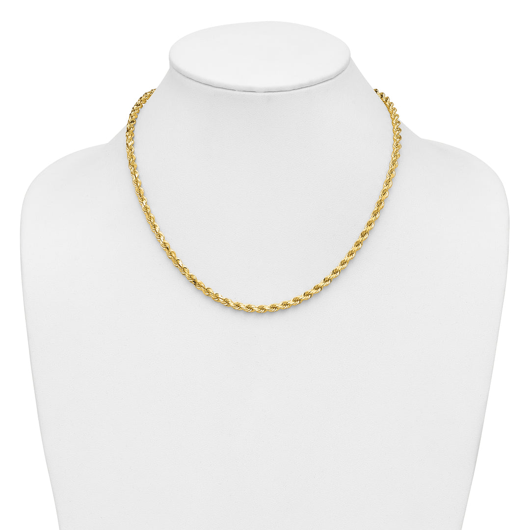 14K 4.25mm D/C Rope with Lobster Clasp Chain