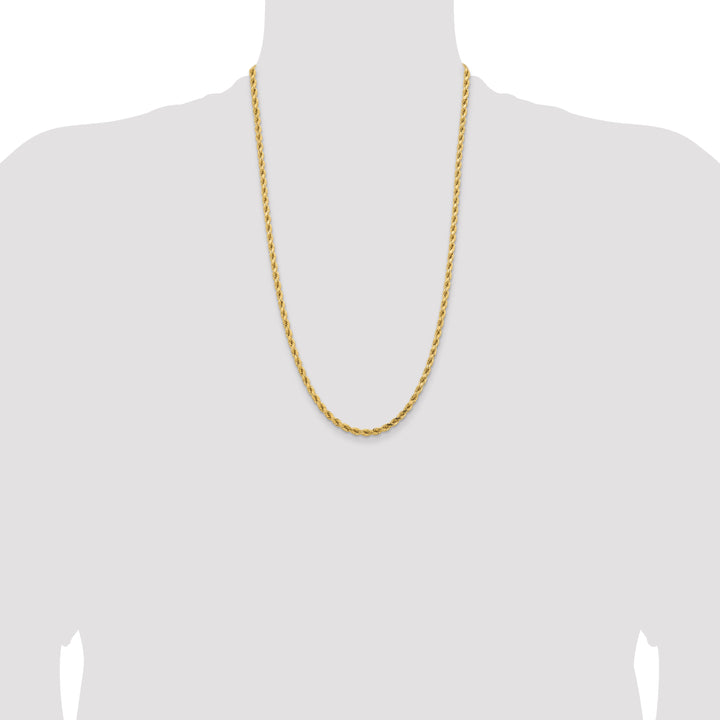 14K 4.25mm D/C Rope with Lobster Clasp Chain