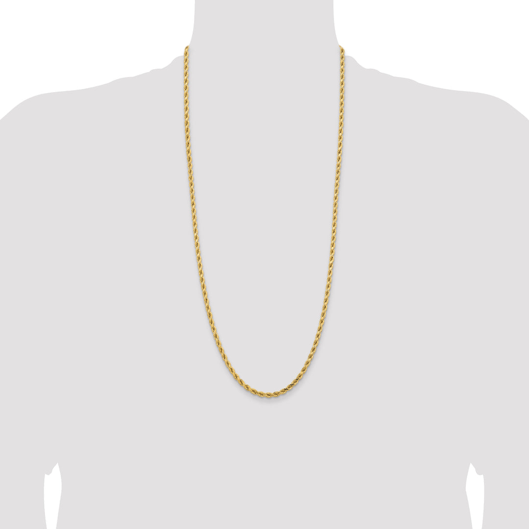 14K 4.25mm D/C Rope with Lobster Clasp Chain