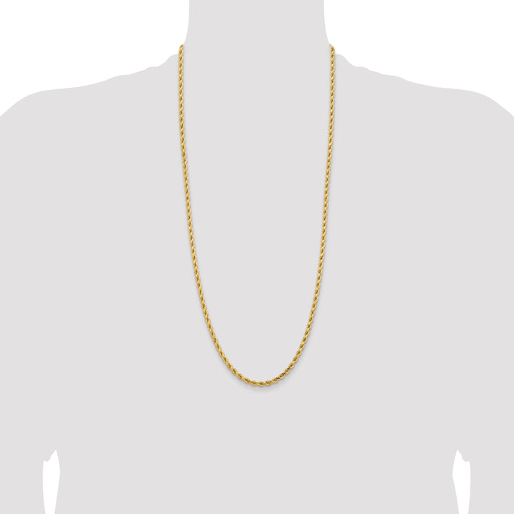 14K 4.25mm D/C Rope with Lobster Clasp Chain
