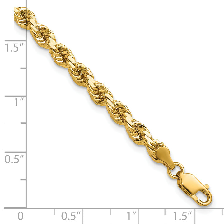 14K 4.25mm D/C Rope with Lobster Clasp Chain