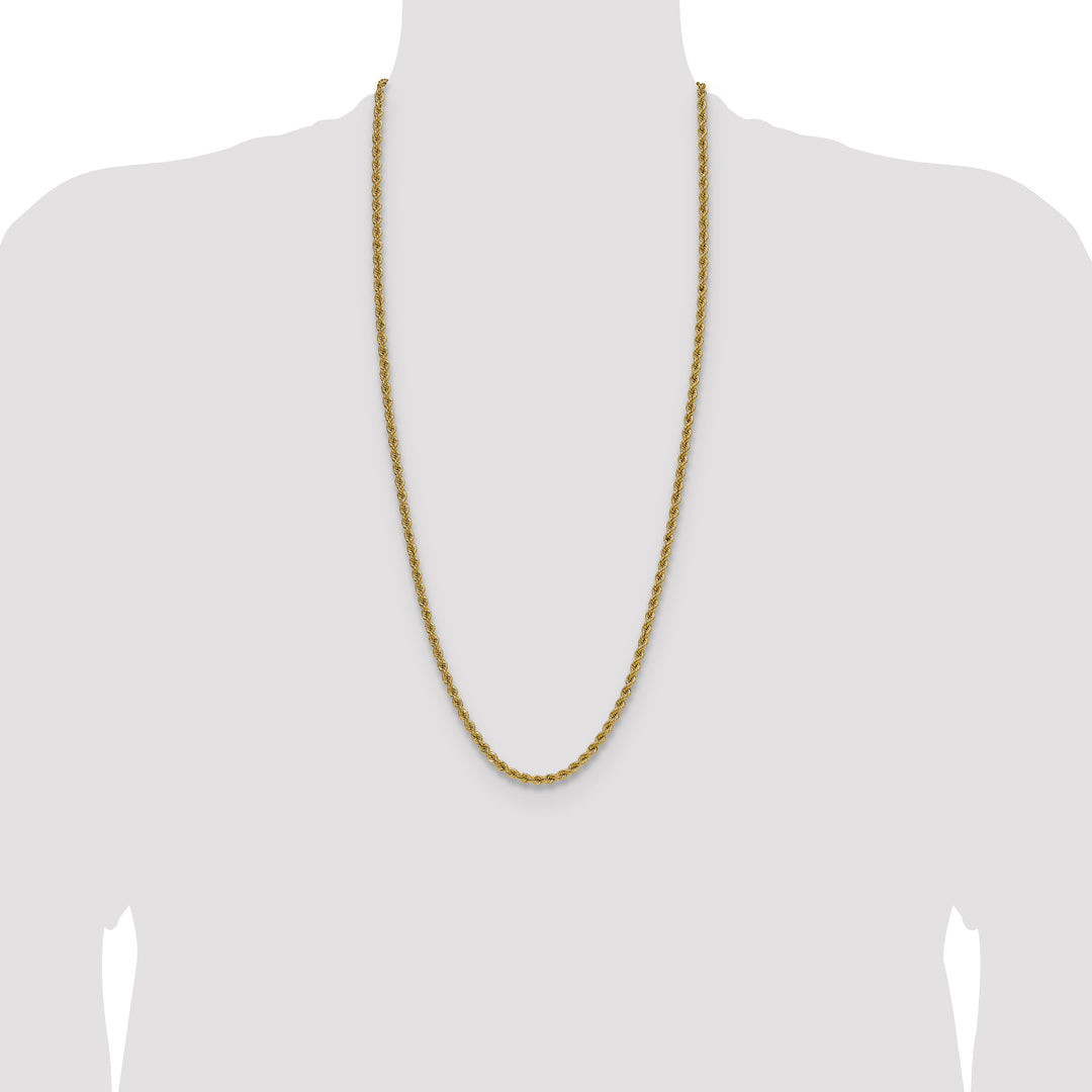 14k 4.2mm Solid Rope Chain