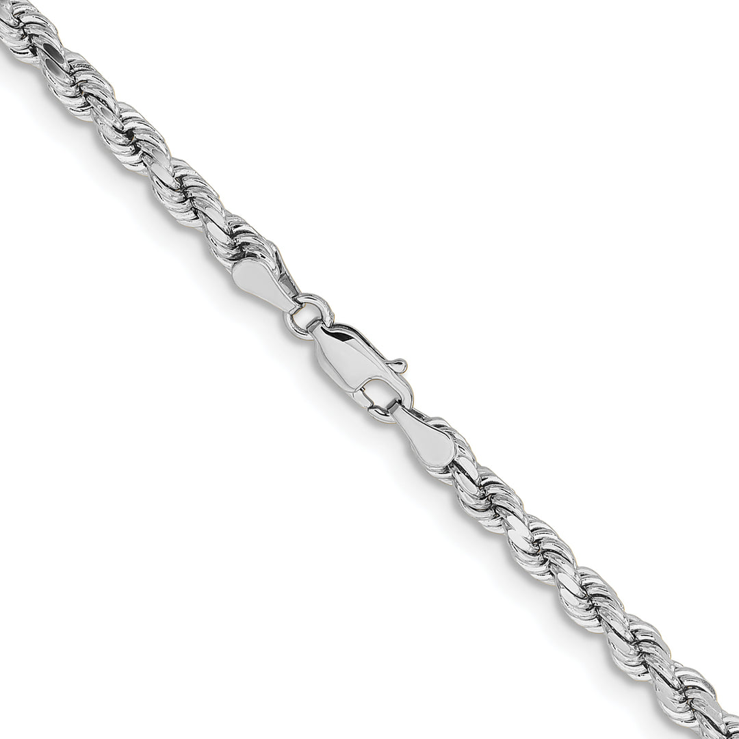 14k White Gold 4.25mm D/C Rope with Lobster Clasp Chain