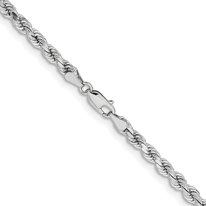 14k White Gold 4.25mm D/C Rope with Lobster Clasp Chain