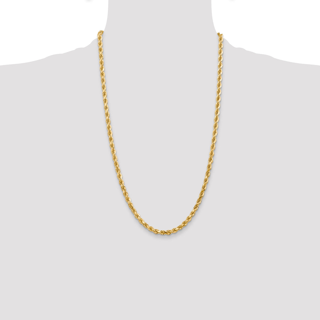 14k 4.5mm D/C Rope with Lobster Clasp Chain