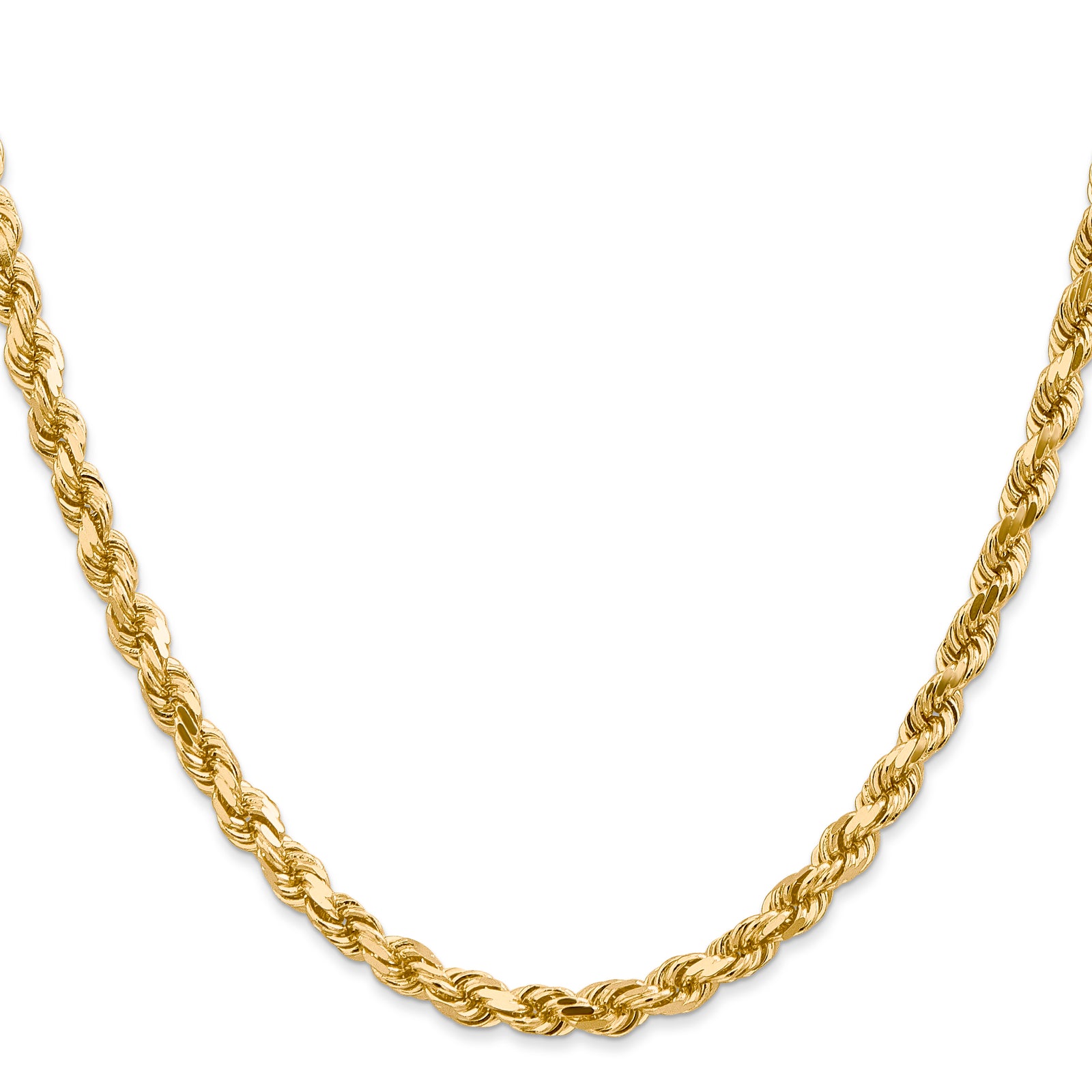 14k 4.5mm D/C Rope with Lobster Clasp Chain