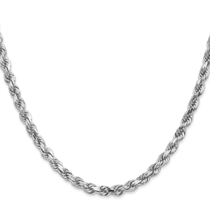 14k White Gold 4.5mm D/C Rope with Lobster Clasp Chain