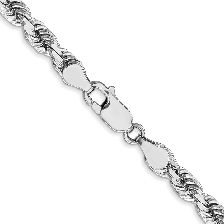14k White Gold 4.5mm D/C Rope with Lobster Clasp Chain