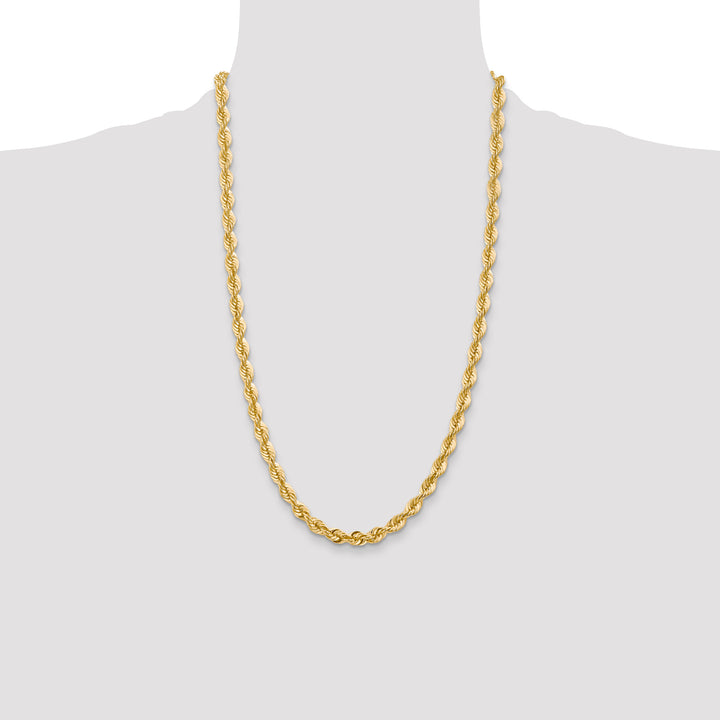 14k 6mm Regular Rope Chain