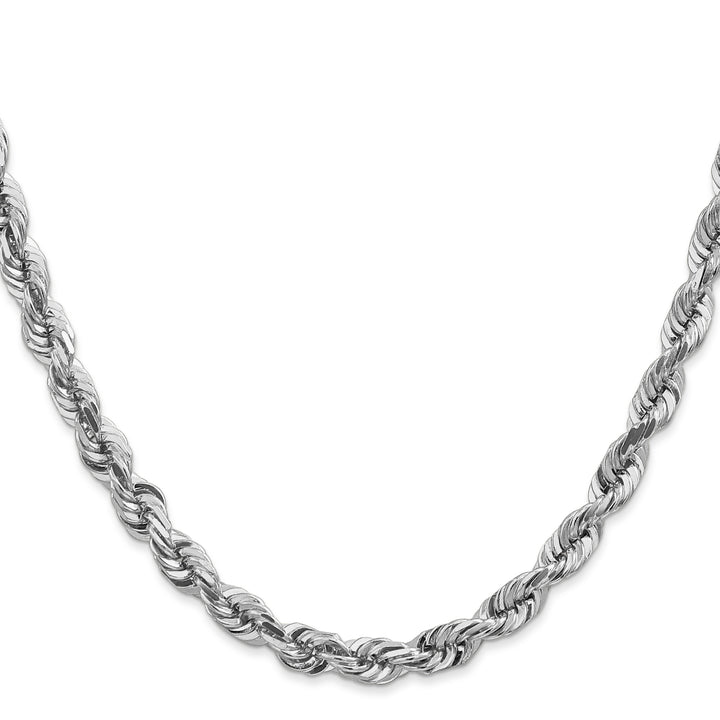 14k White Gold 5.5mm D/C Rope with Lobster Clasp Chain