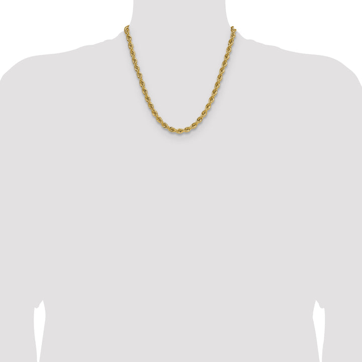 14k 6.7mm Solid Rope Chain