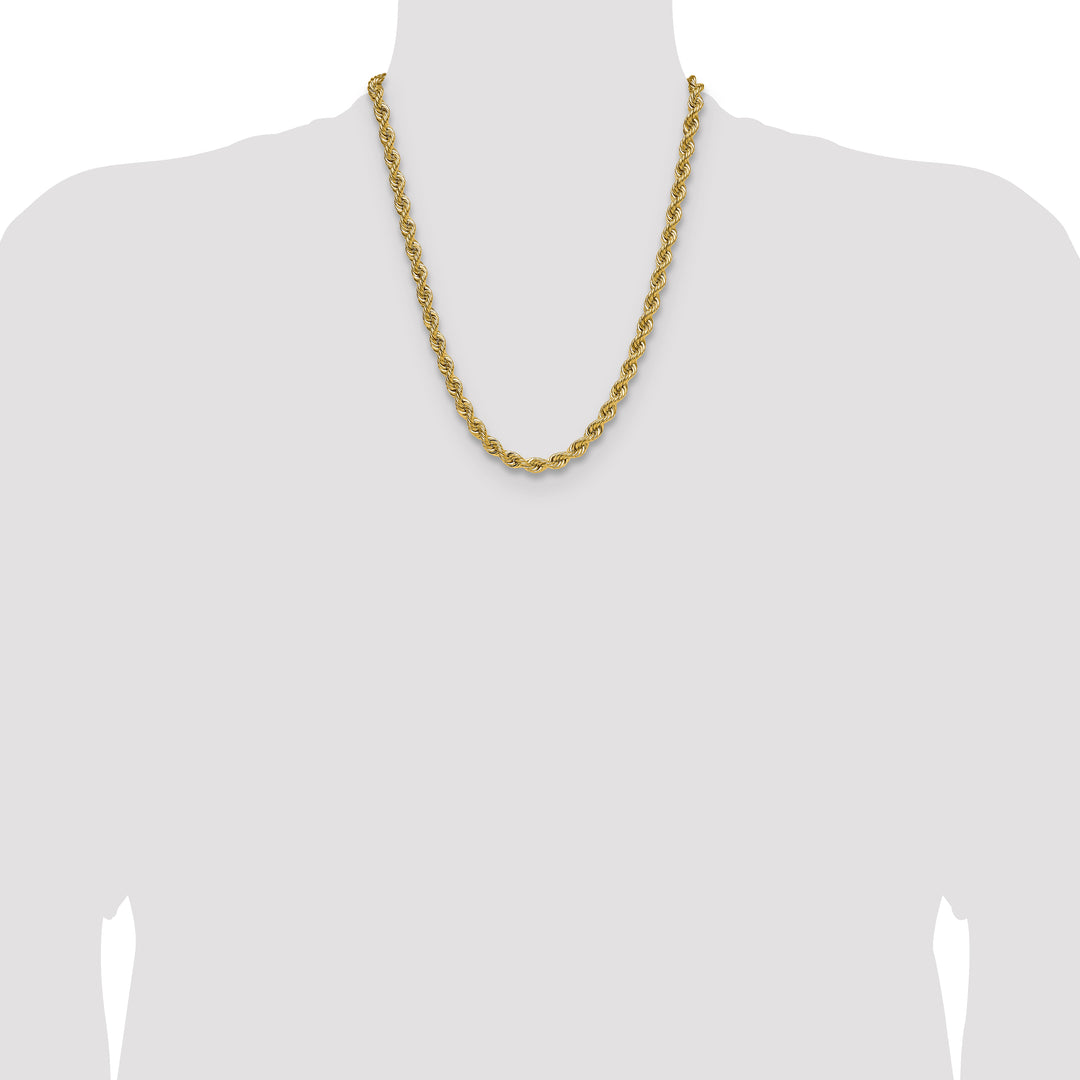 14k 6.7mm Solid Rope Chain