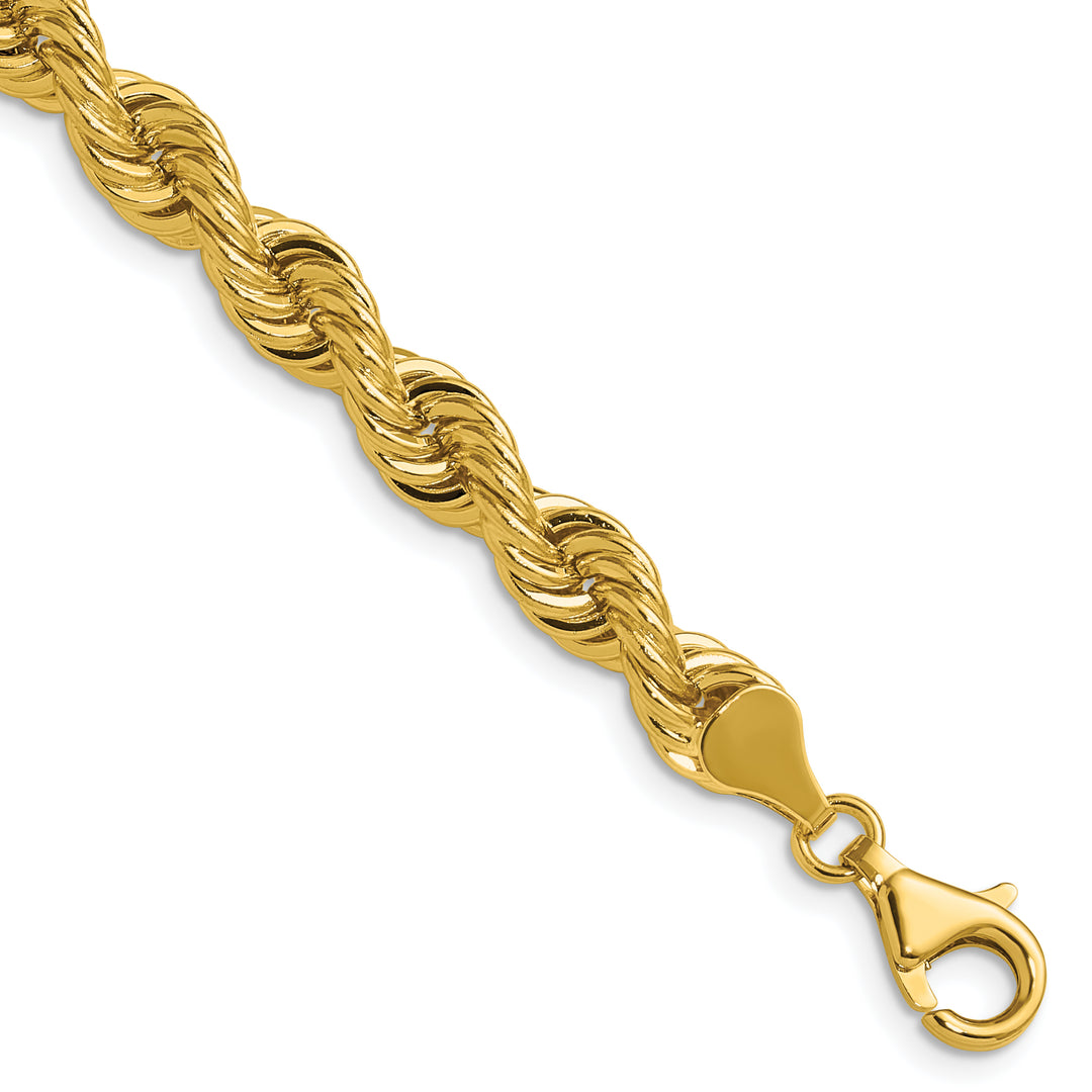 14k 6.7mm Solid Rope Chain