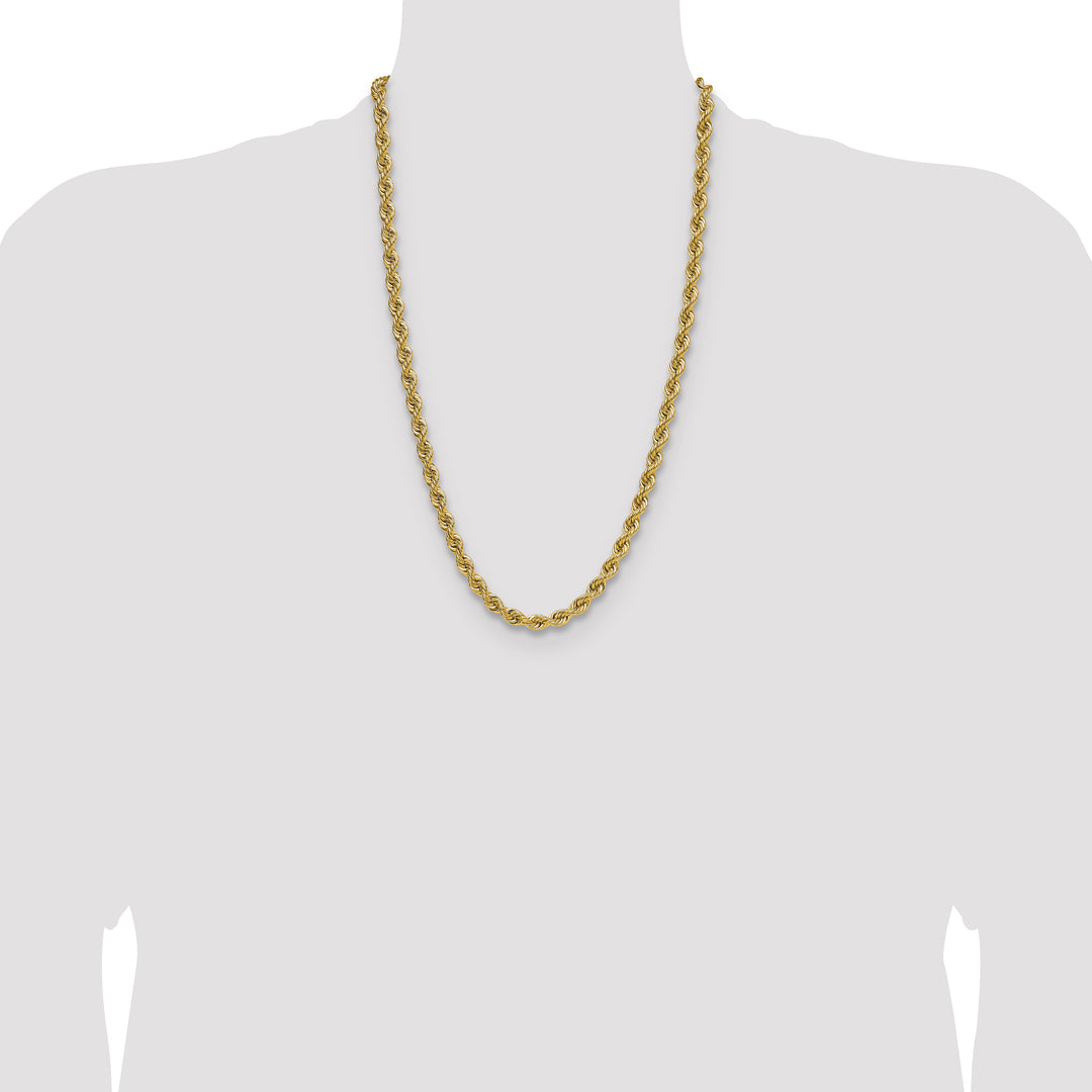14k 6.7mm Solid Rope Chain
