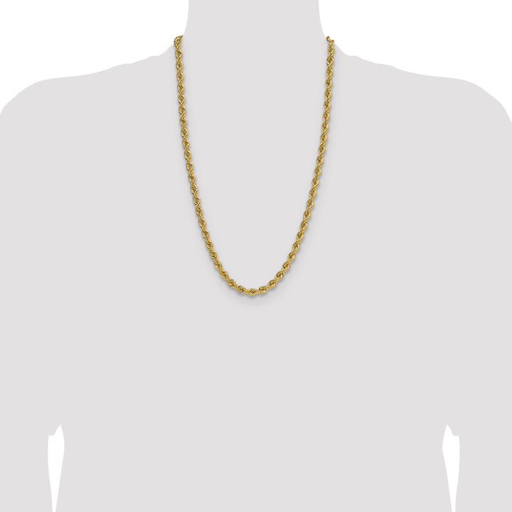 14k 6.7mm Solid Rope Chain
