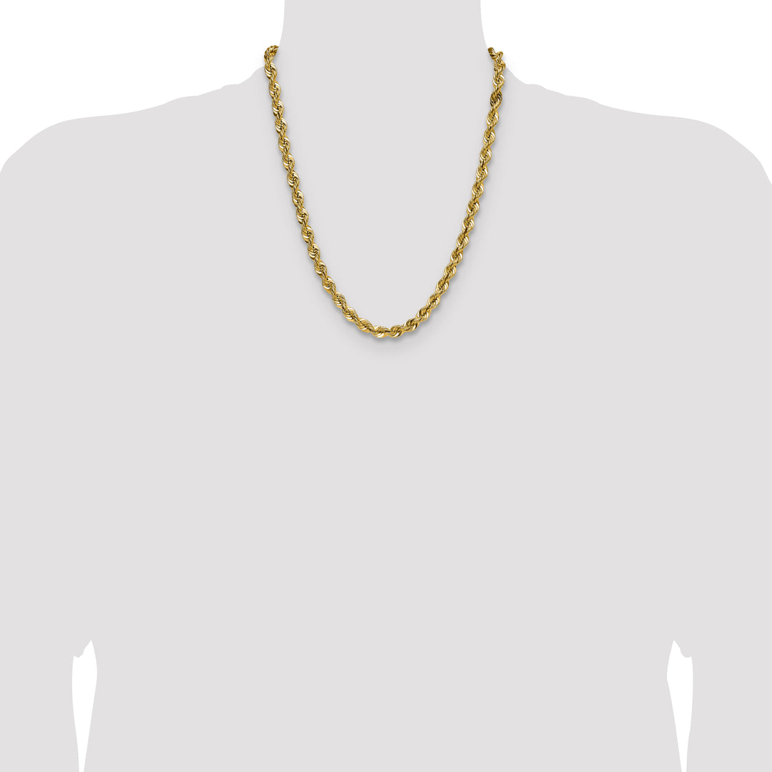14k 7.5mm Solid Rope Chain