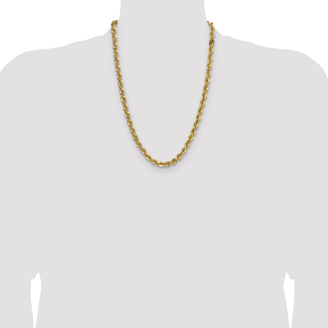 14k 7.5mm Solid Rope Chain