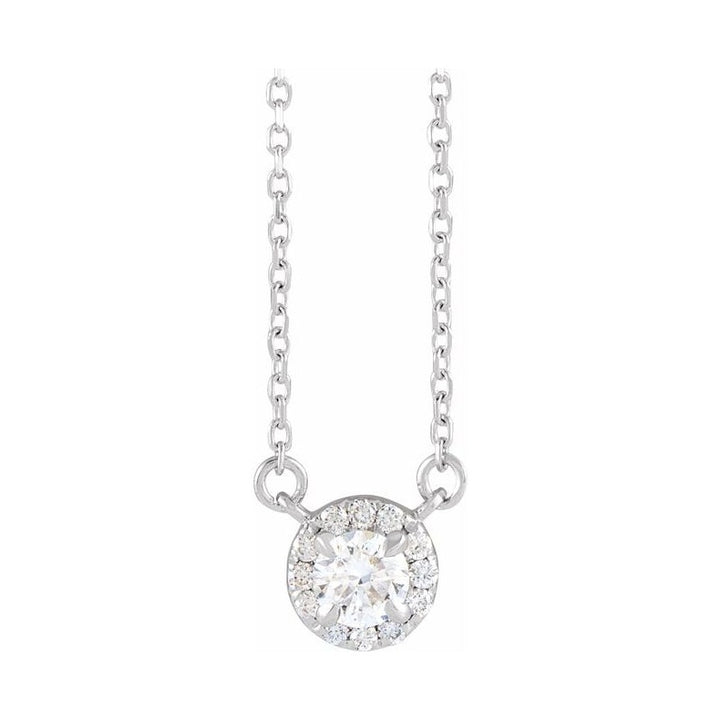 French-Set Halo-Style Necklace or Center