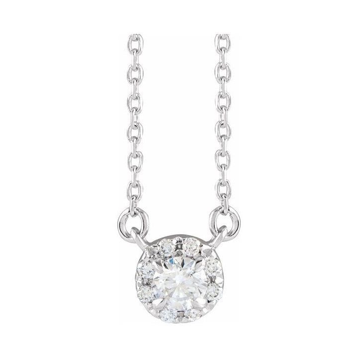 French-Set Halo-Style Necklace or Center
