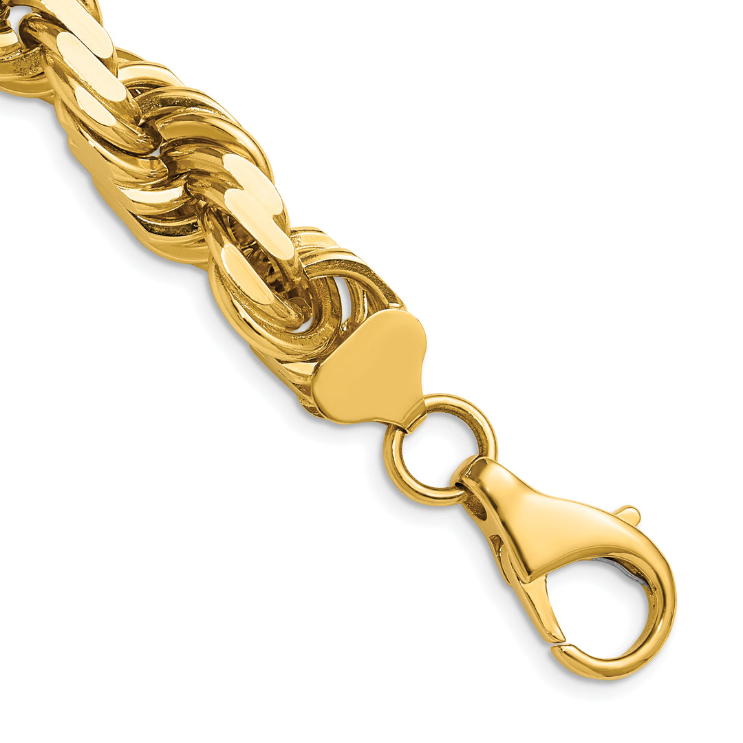 14K 12mm  D/C Rope with Fancy Lobster Clasp Chain