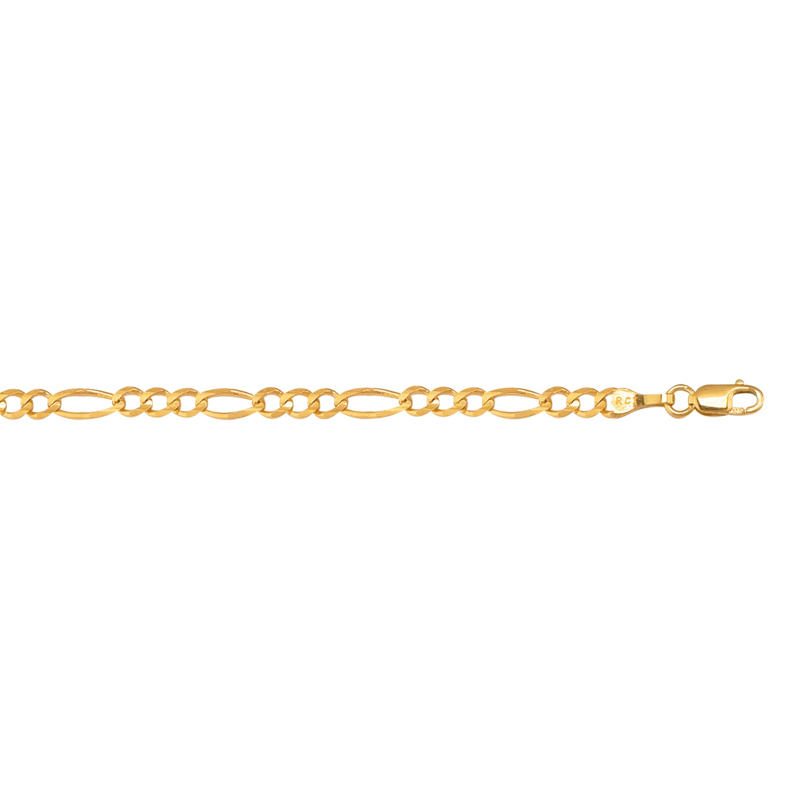 10K Gold 3.7mm Figaro Chain
